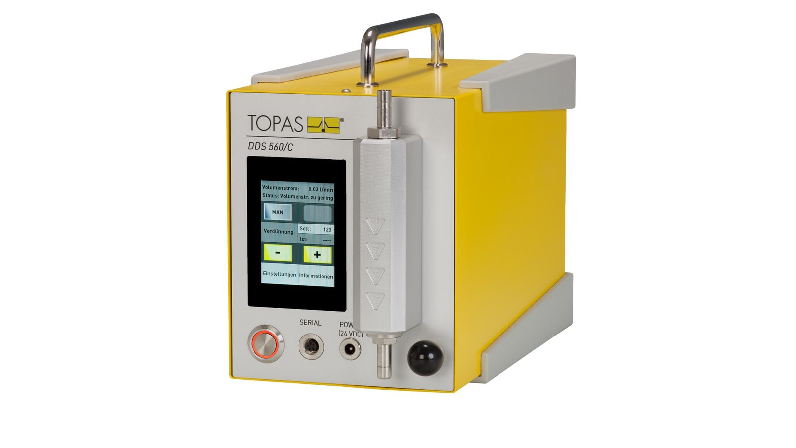 DDS 560/C Aerosol Dilution System workflow diagram